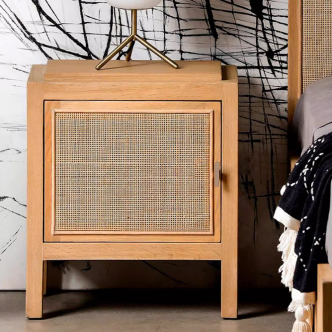 MAS-3479 Masdio Scandinavian Rattan Bedside Table