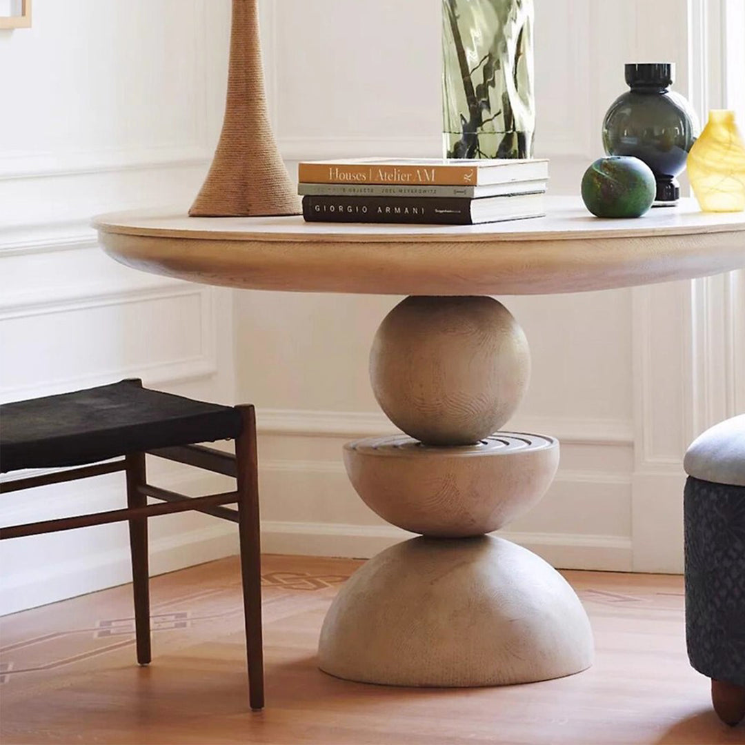 MAS-3485 Masdio Modern Solid Wood Round Dining Table