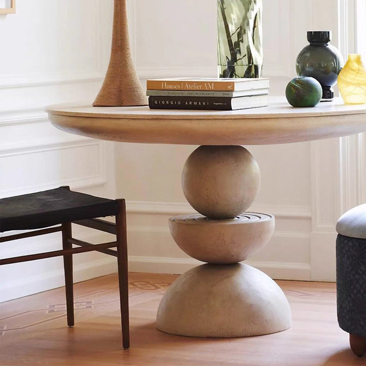 MAS-3485 Masdio Modern Solid Wood Round Dining Table