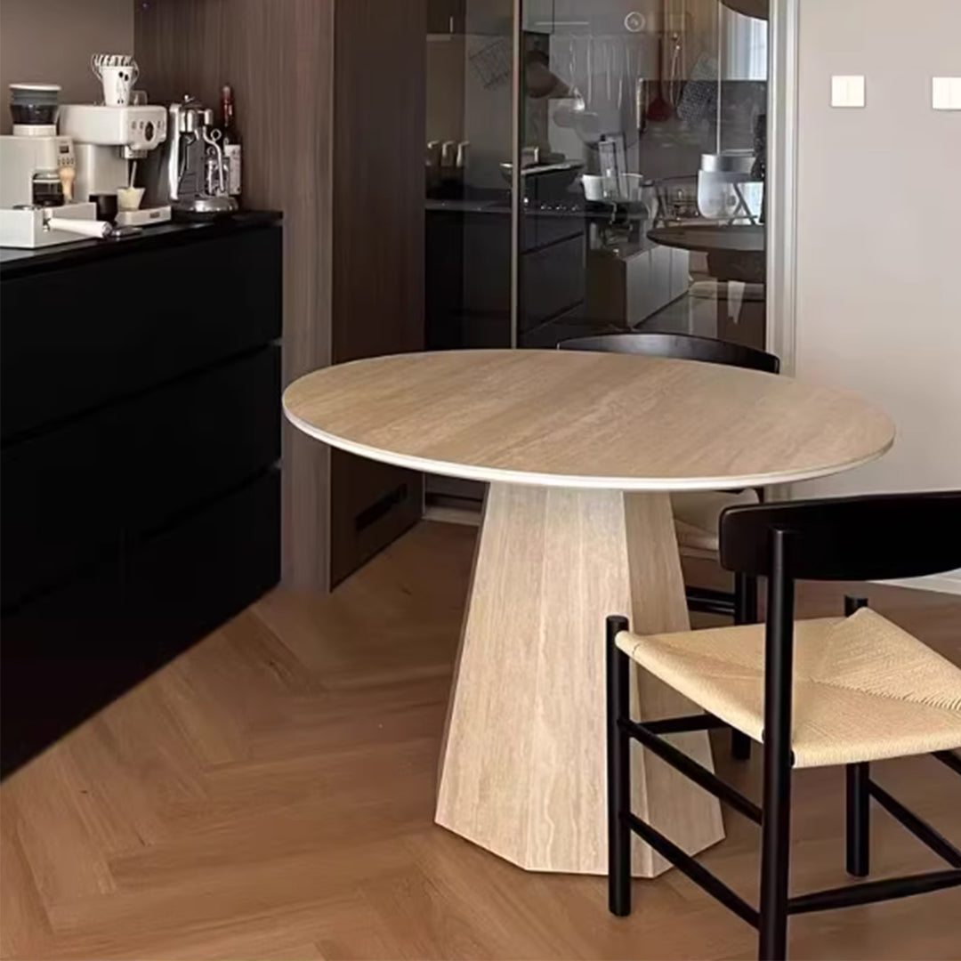 MAS-3486 Masdio Modern Travertine Dining Table