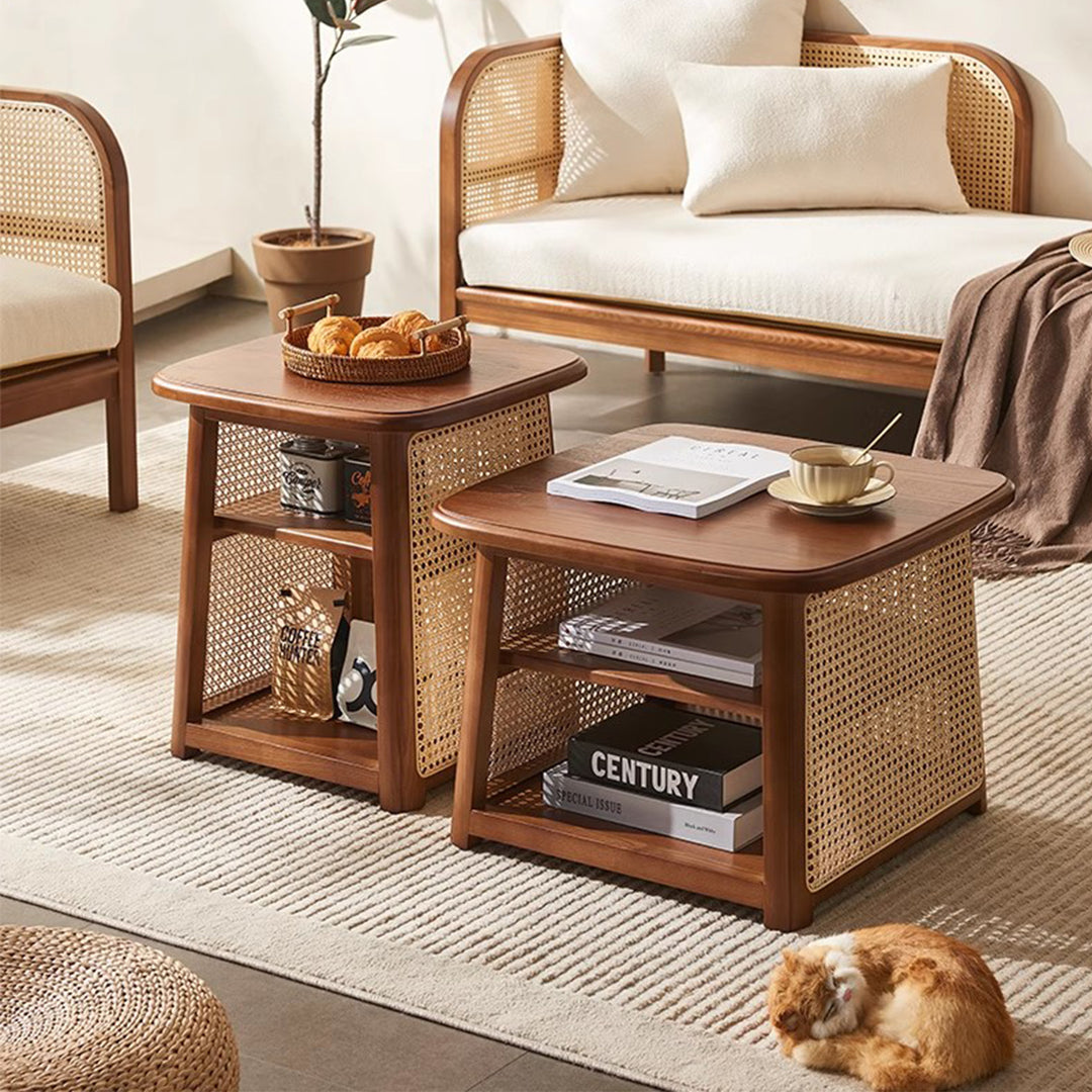 MAS-3498 Masdio Vintage Rattan Coffee Table