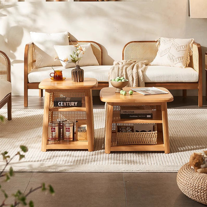 MAS-3498 Masdio Vintage Rattan Coffee Table