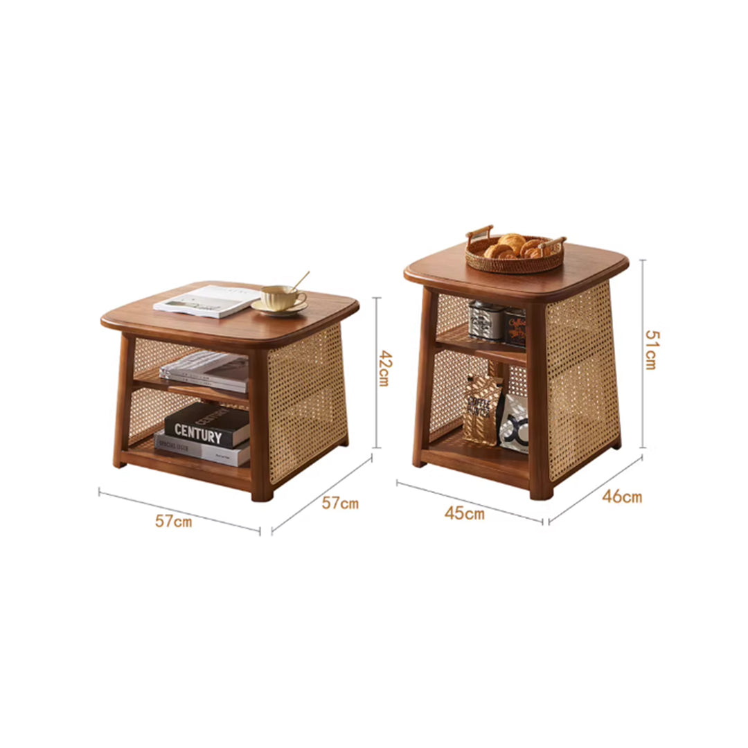 MAS-3498 Masdio Vintage Rattan Coffee Table