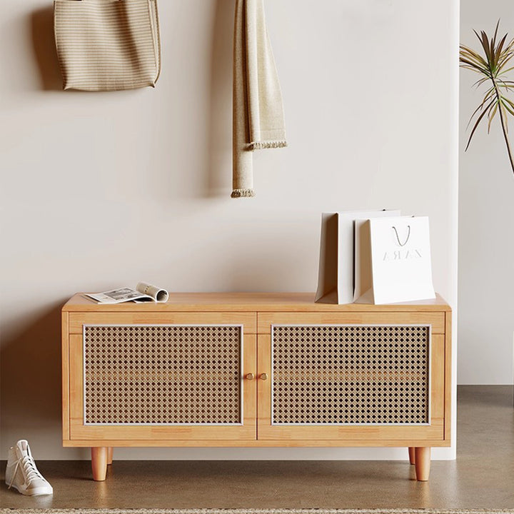 MAS-3499 Masdio Japandi Solid Wood Storage Bench