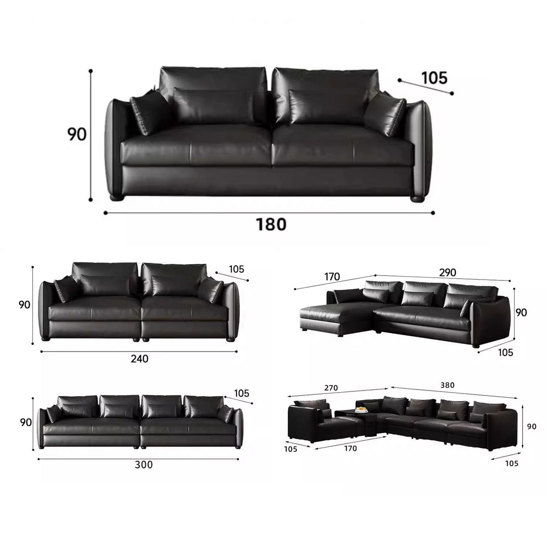 MAS-3515 Masdio Modern Genuine Leather Sofa