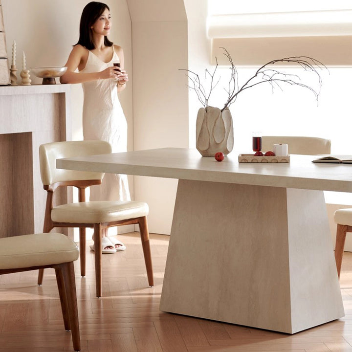 MAS-3516 Masdio Modern Travertine Dining Table