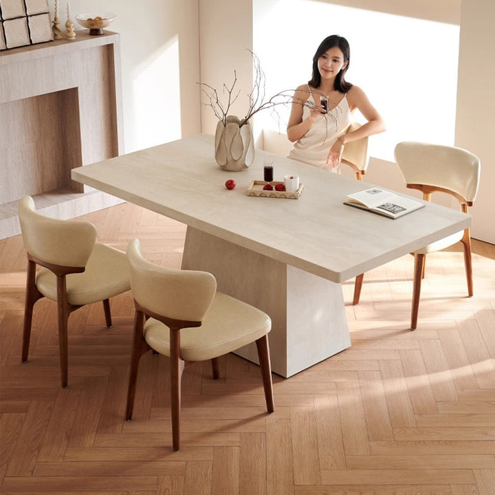 MAS-3516 Masdio Modern Travertine Dining Table