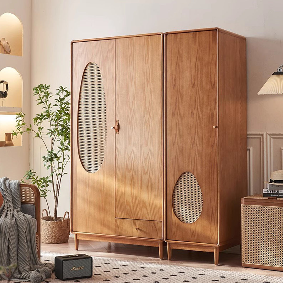MAS-3519 Masdio Japandi Solid Wood Wardrobe