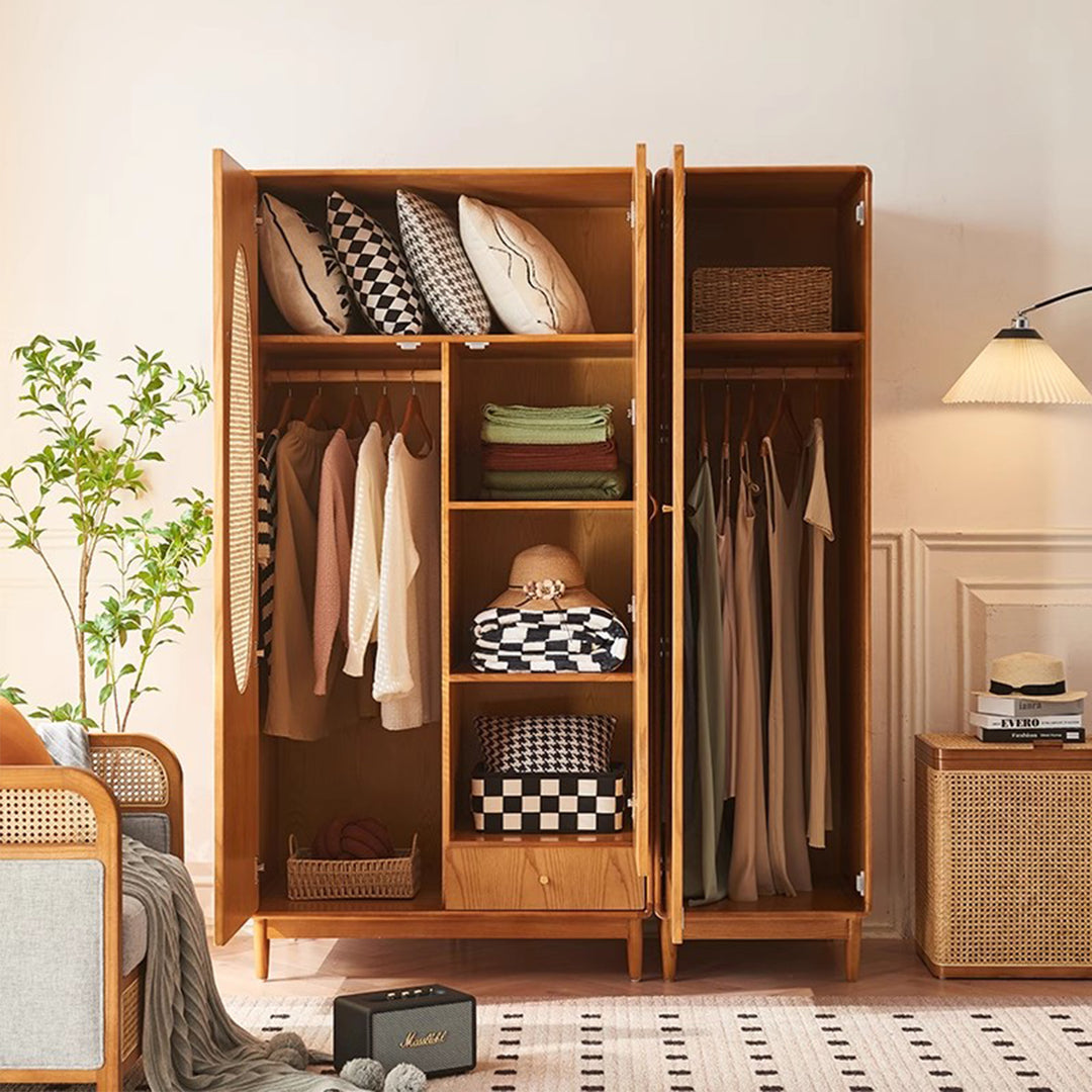 MAS-3519 Masdio Japandi Solid Wood Wardrobe