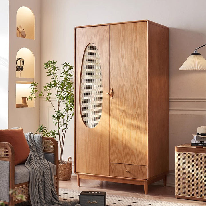 MAS-3519 Masdio Japandi Solid Wood Wardrobe