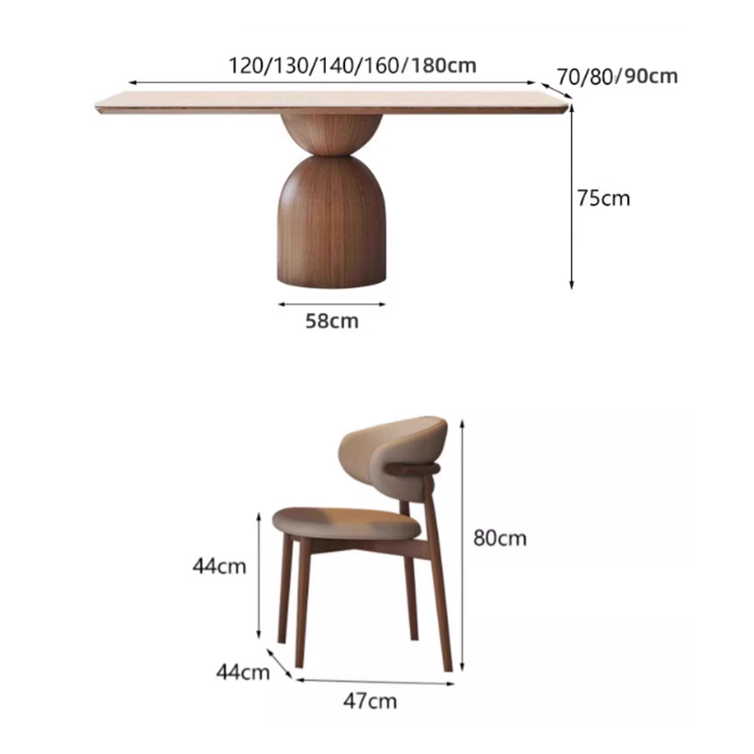 MAS-3522 Masdio Japandi Sintered Stone Dining Table