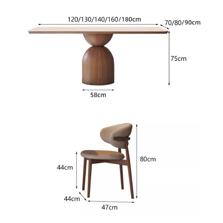 MAS-3522 Masdio Japandi Sintered Stone Dining Table