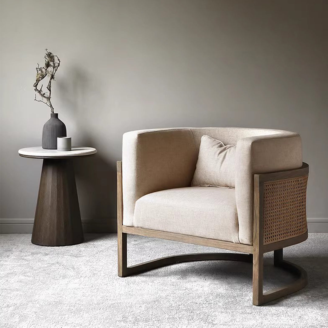 MAS-3559 Masdio Vintage Solid Wood Lounge Chair