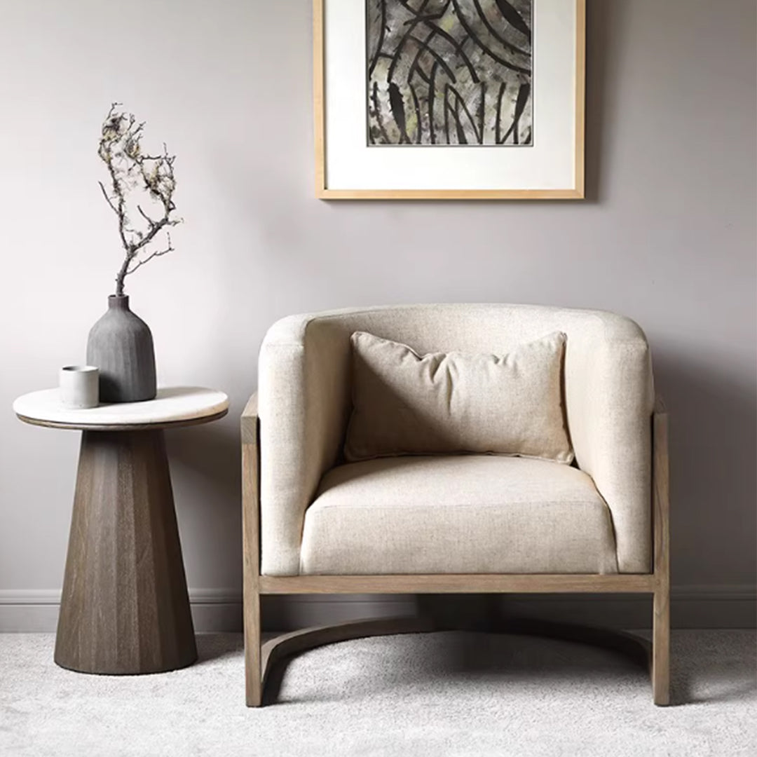 MAS-3559 Masdio Vintage Solid Wood Lounge Chair