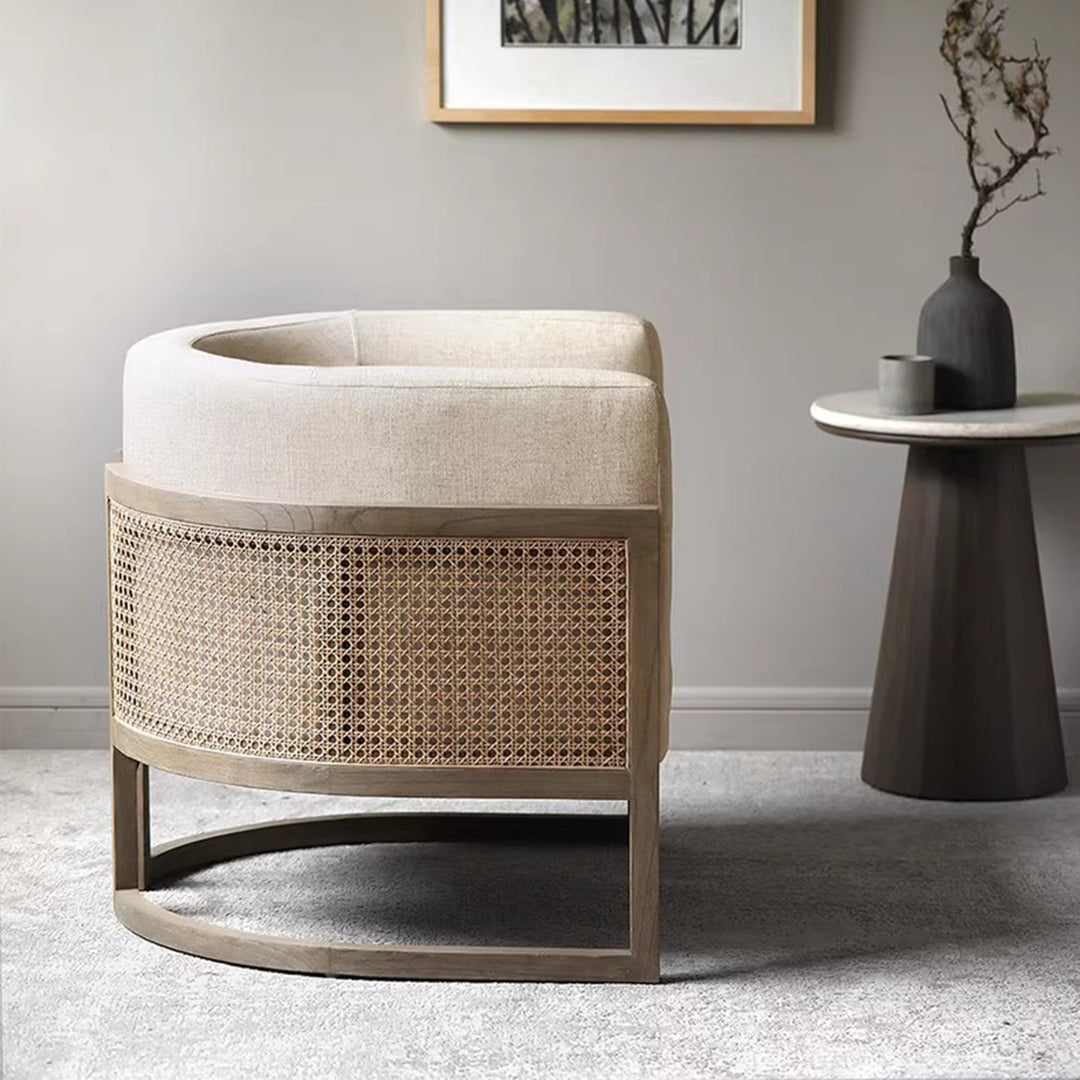 MAS-3559 Masdio Vintage Solid Wood Lounge Chair