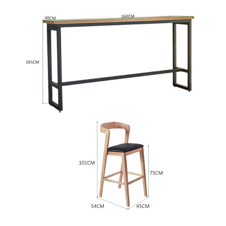 MAS-3562 Masdio Japandi Solid Wood Bar Table