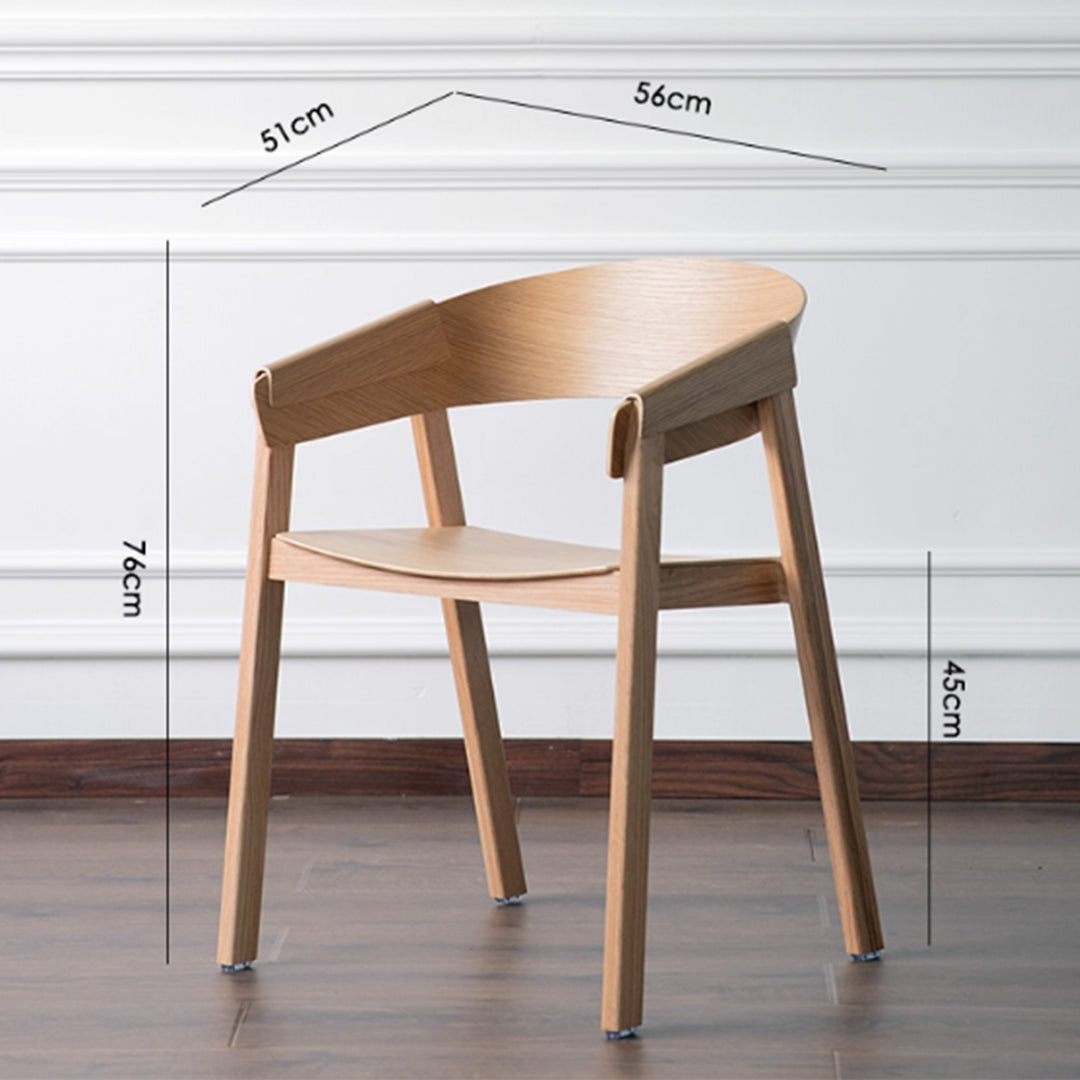 MAS-3595  Masdio Scandinavian Solid Wood Dining Chair