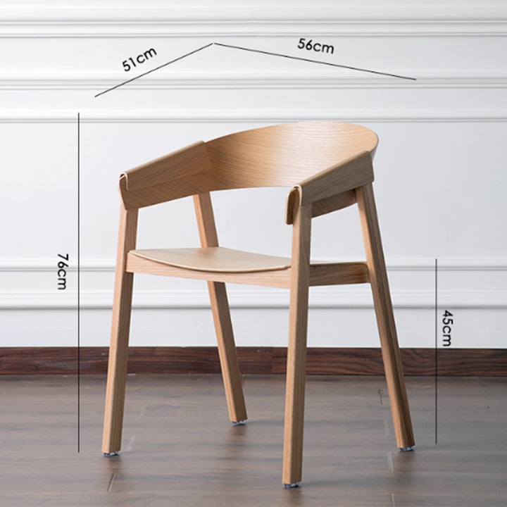 MAS-3595  Masdio Scandinavian Solid Wood Dining Chair