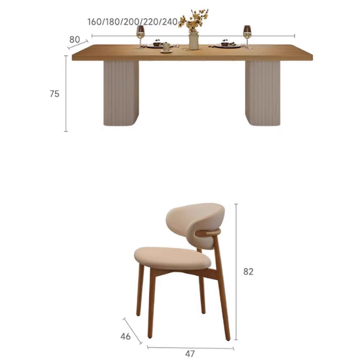 MAS-3615 Masdio Japandi Solid Wood Dining Table
