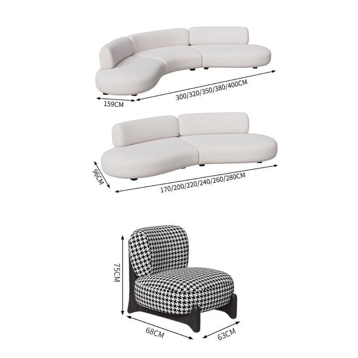 MAS-3638 Masdio Modern Boucle Sofa