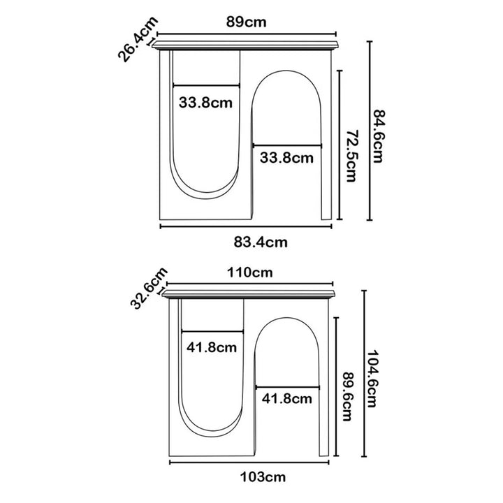 MAS-3641 Masdio Mid Century Console Table