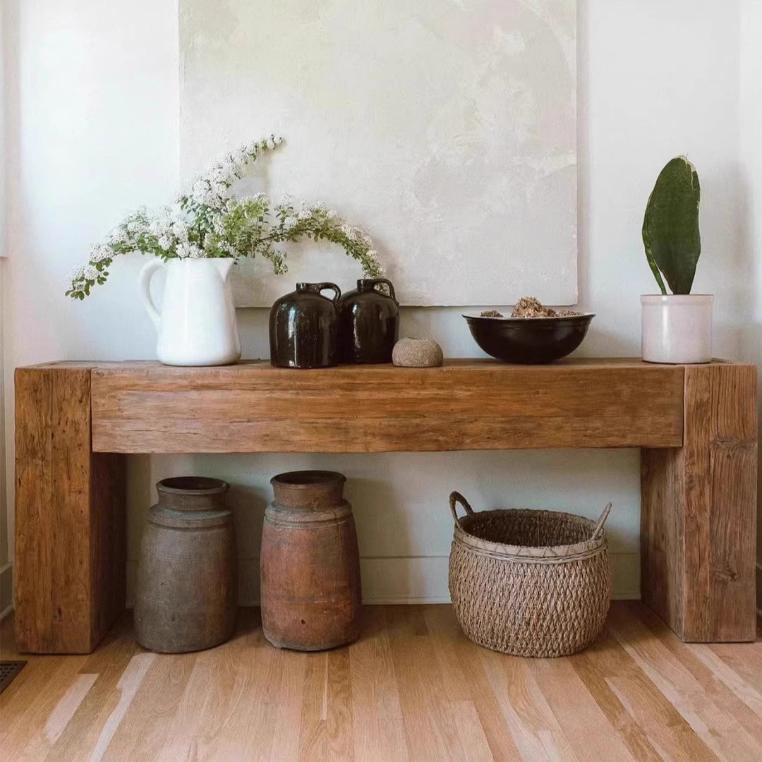 MAS-3645 Masdio Rustic Solid Wood Console Table