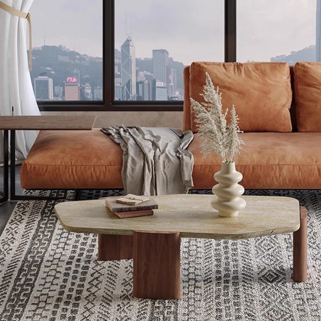 MAS-3663 Masdio Wabi Sabi Travertine Coffee Table