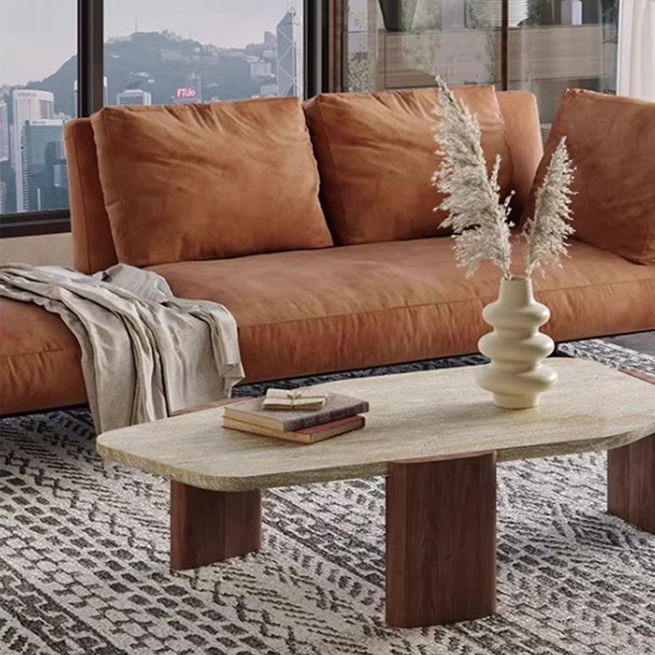 MAS-3663 Masdio Wabi Sabi Travertine Coffee Table