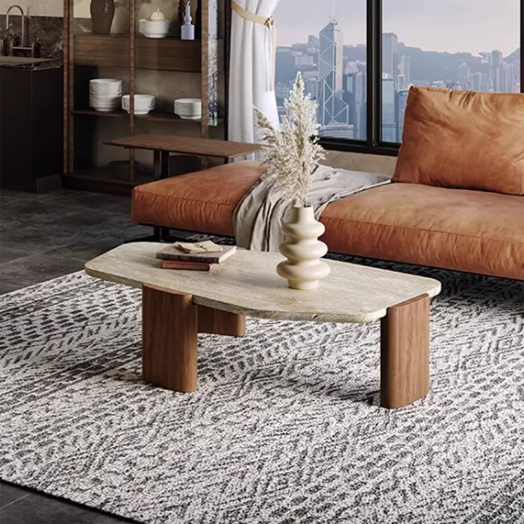 MAS-3663 Masdio Wabi Sabi Travertine Coffee Table