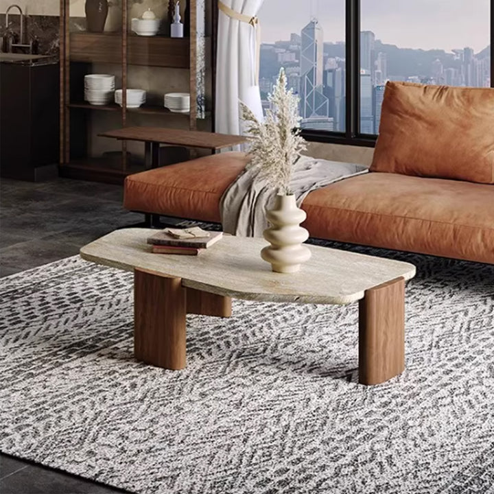 MAS-3663 Masdio Wabi Sabi Travertine Coffee Table