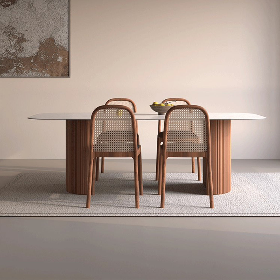 MAS-3665 Masdio Modern Travertine Dining Table