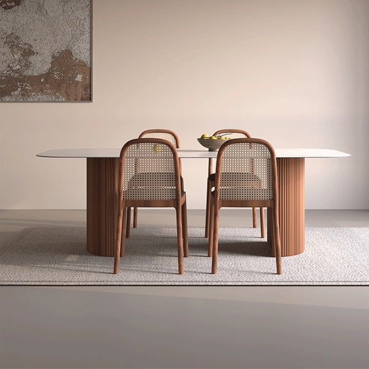 MAS-3665 Masdio Modern Travertine Dining Table