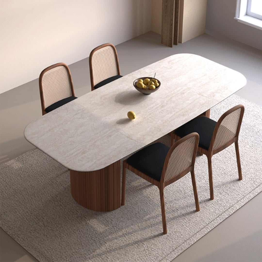 MAS-3665 Masdio Modern Travertine Dining Table