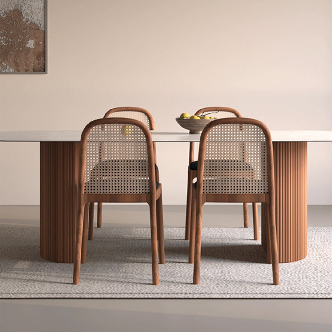 MAS-3665 Masdio Modern Travertine Dining Table