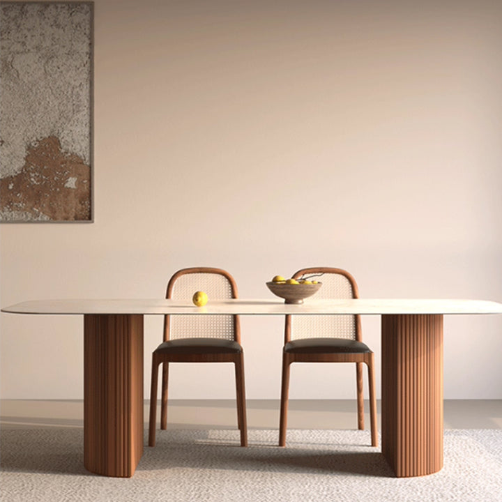 MAS-3665 Masdio Modern Travertine Dining Table