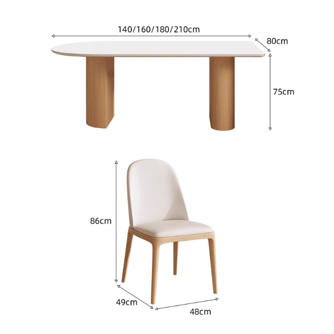 MAS-3667 Masdio Japandi Solid Wood Dining Table