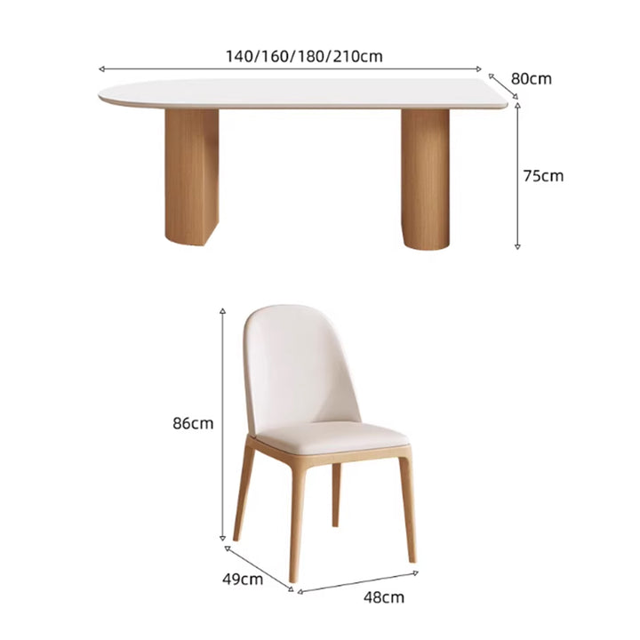 MAS-3667 Masdio Japandi Solid Wood Dining Table