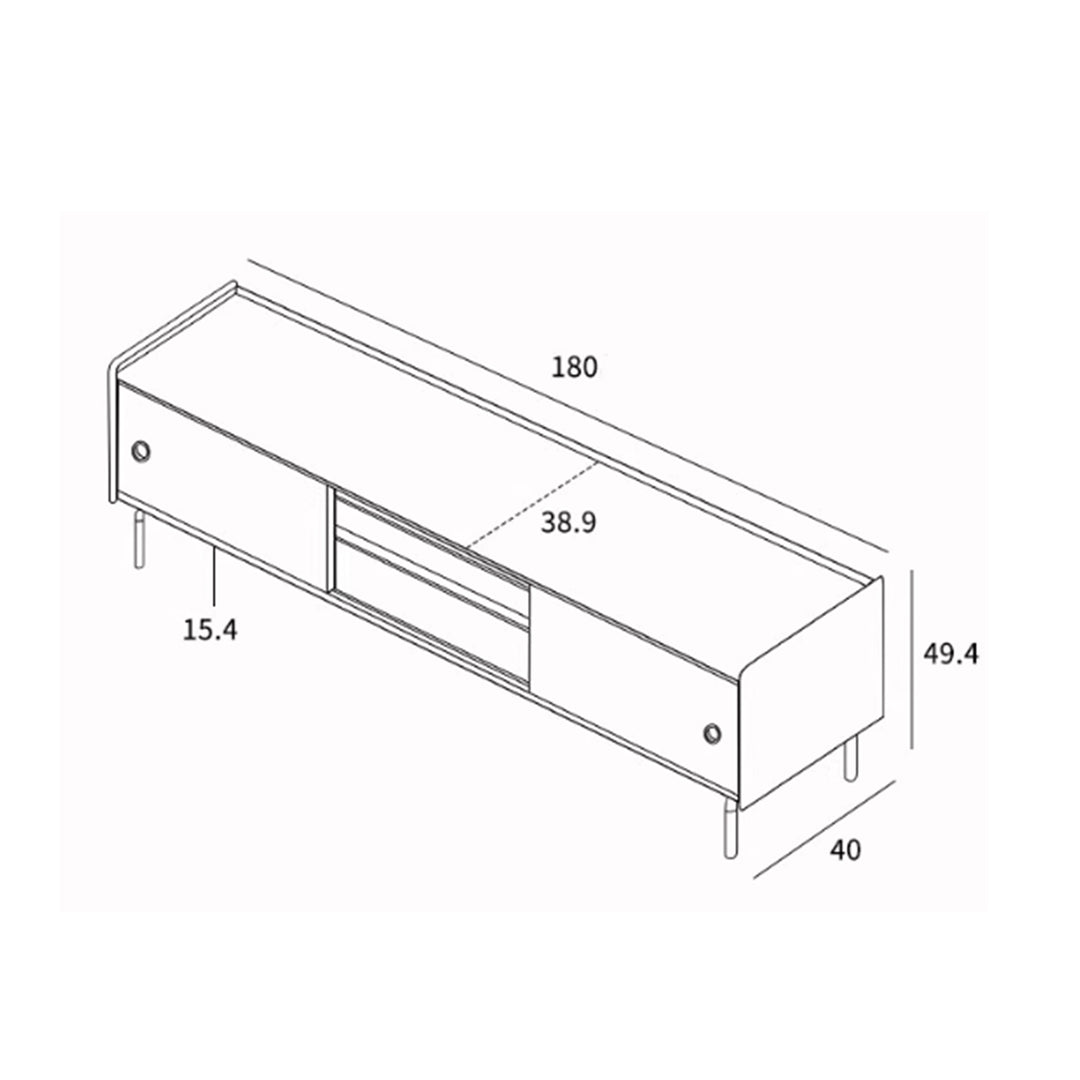 MAS-3669 Masdio Retro Solid Wood TV Console