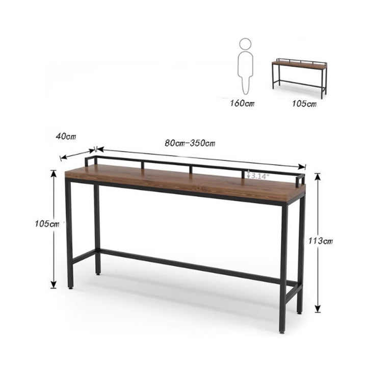 MAS-3670 Masdio Industrial Solid Wood Bar Table