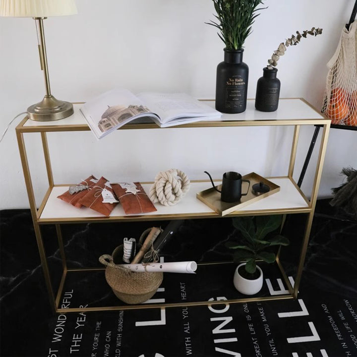 MAS-374 Masdio Sloane Multifunctional Console Table with Solid Marble Top