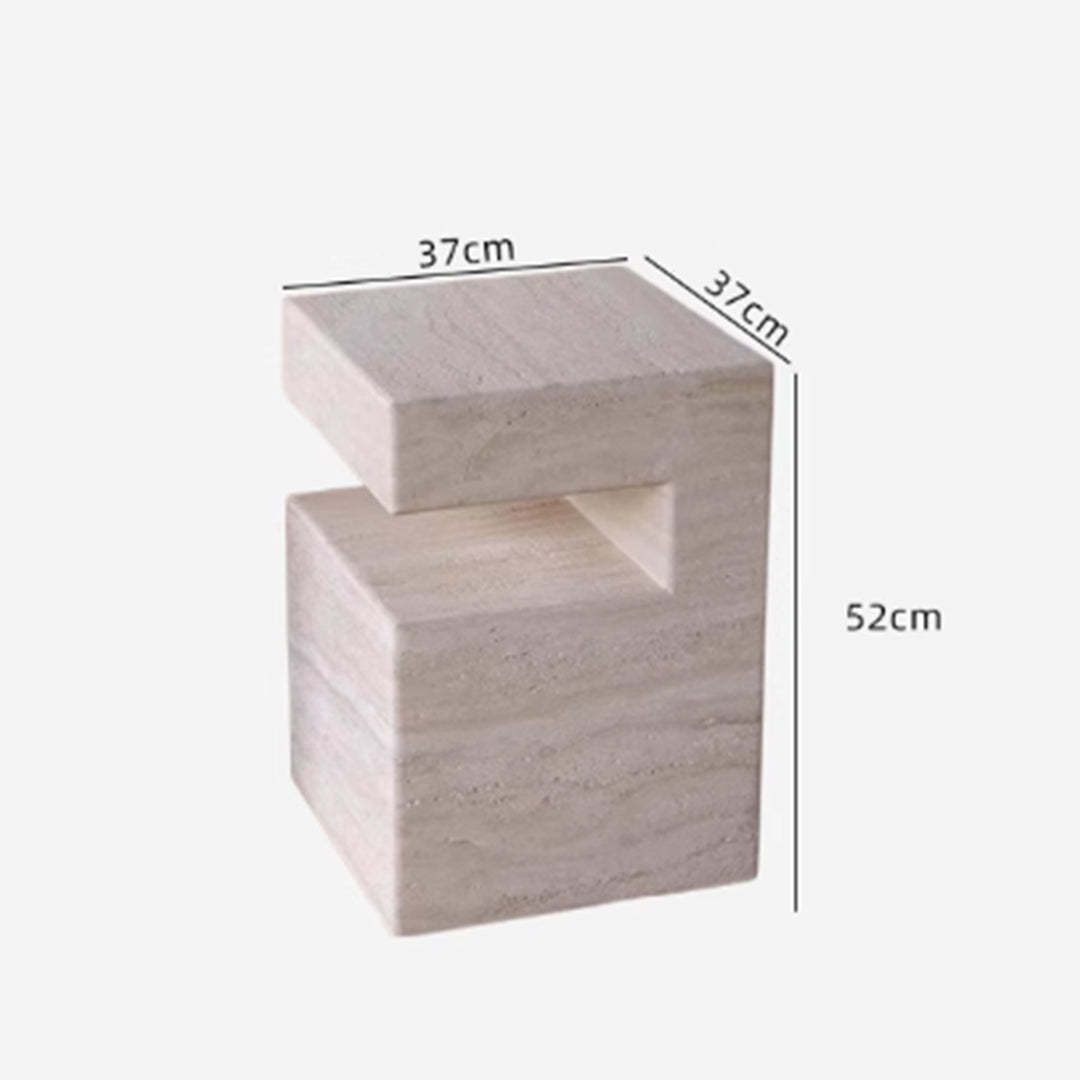 MAS-3773 Masdio Modern Travertine Side Table