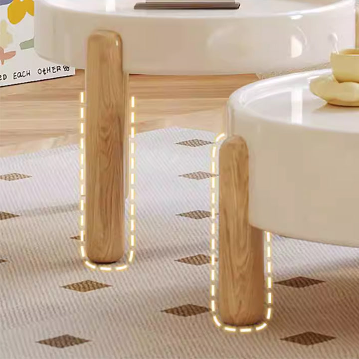 MAS-3782 Masdio Japandi Solid Wood Round Coffee Table