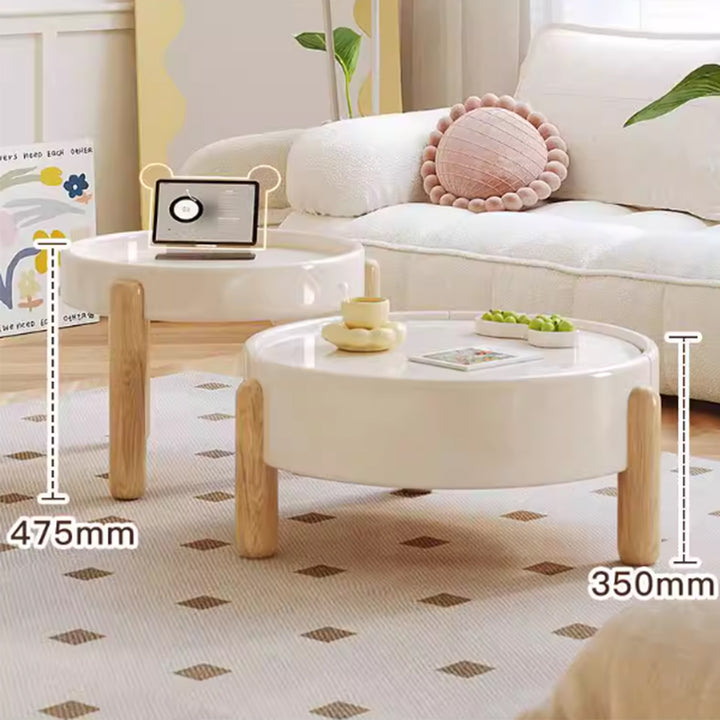 MAS-3782 Masdio Japandi Solid Wood Round Coffee Table