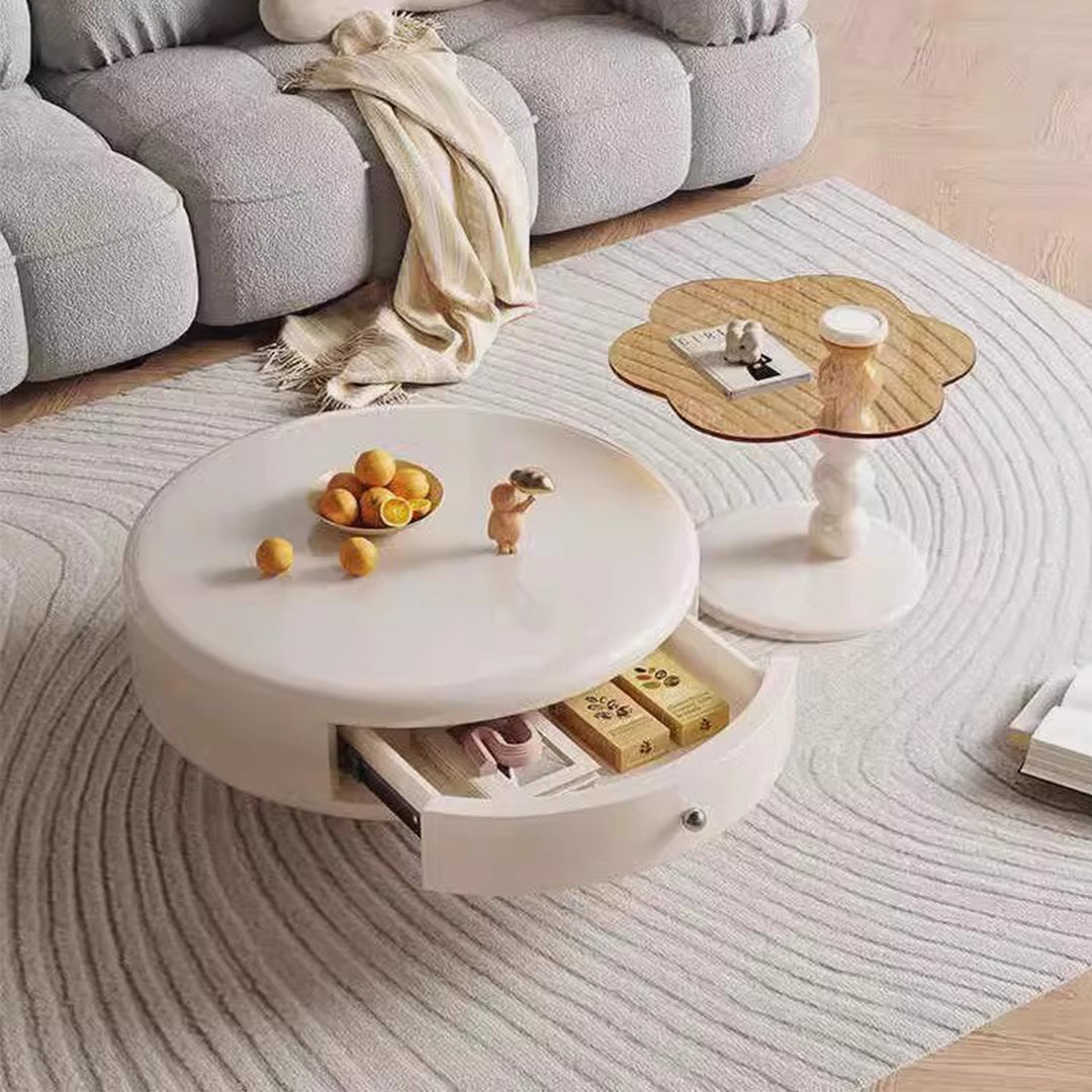 MAS-3783 Masdio Japandi Round Swivel Coffee Table