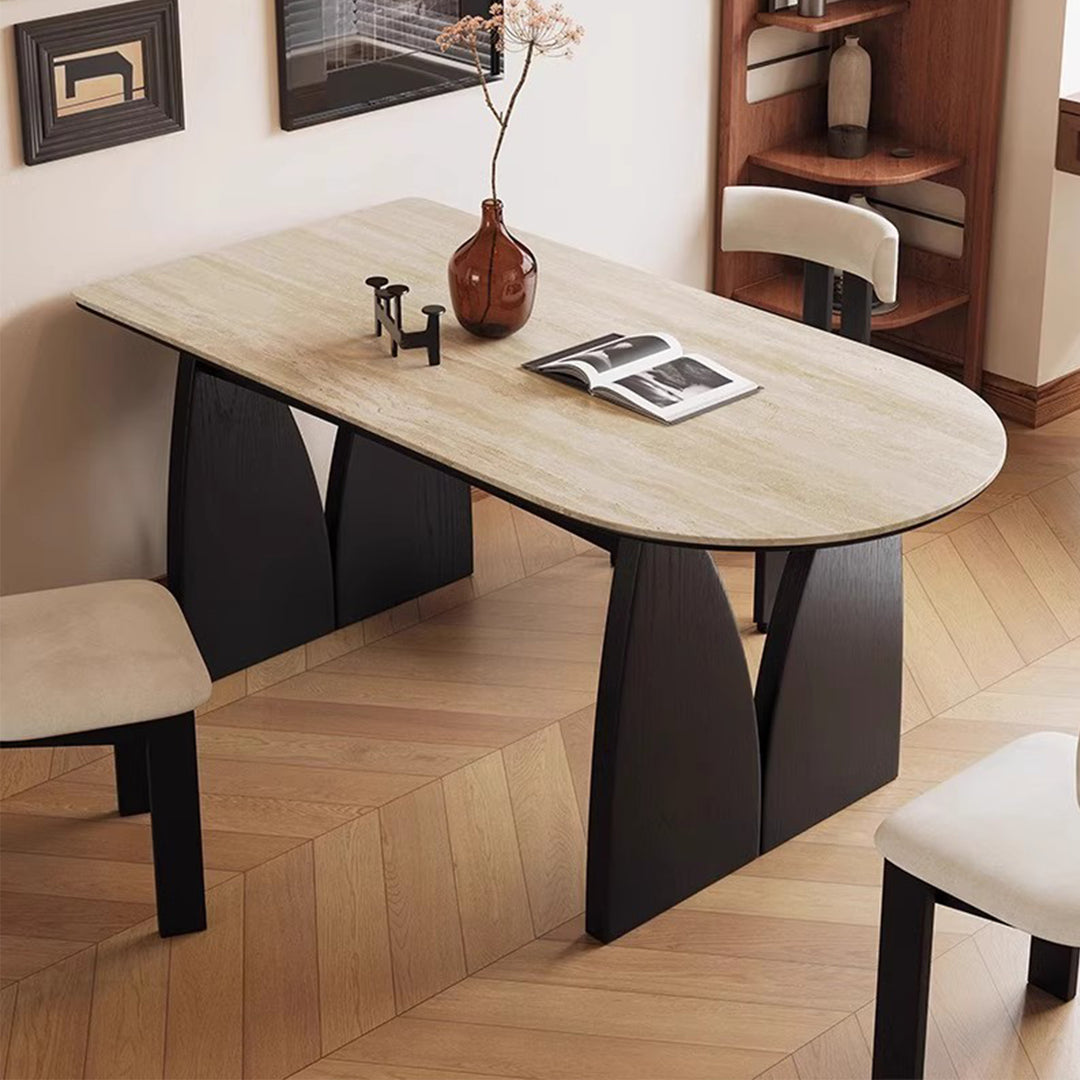 MAS-3786 Masdio Modern Travertine Dining Table