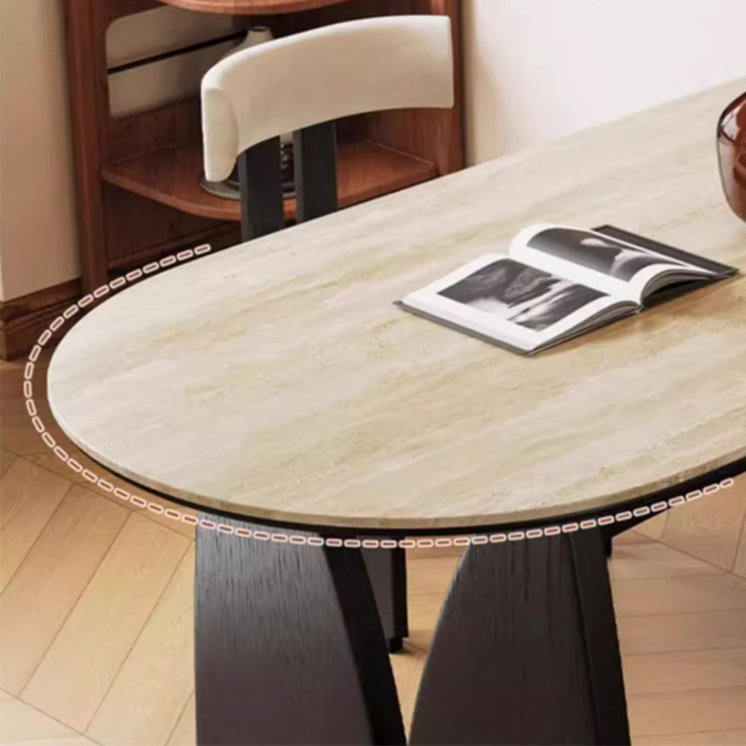 MAS-3786 Masdio Modern Travertine Dining Table