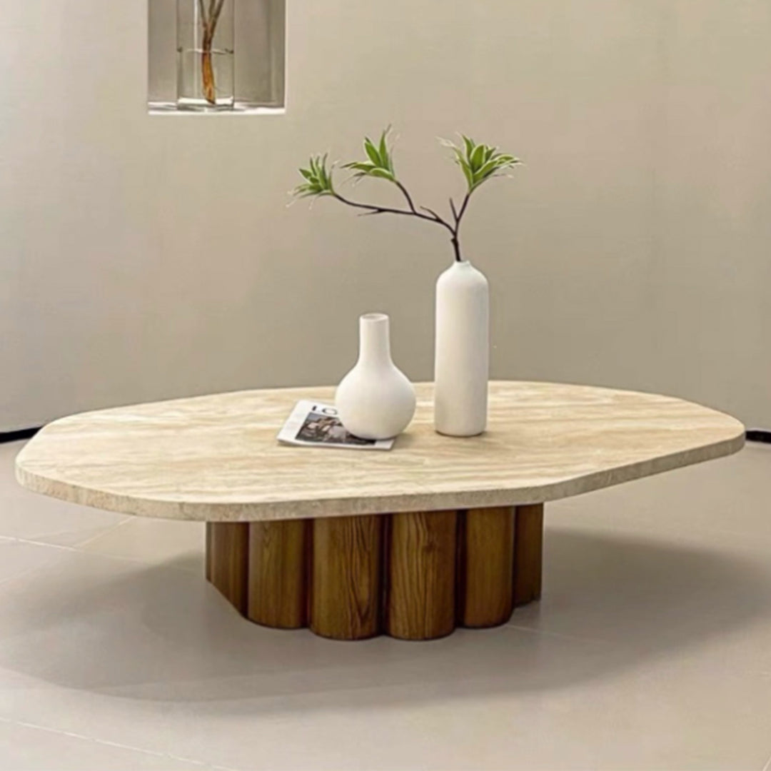 MAS-3795 Masdio Modern Travertine Coffee Table