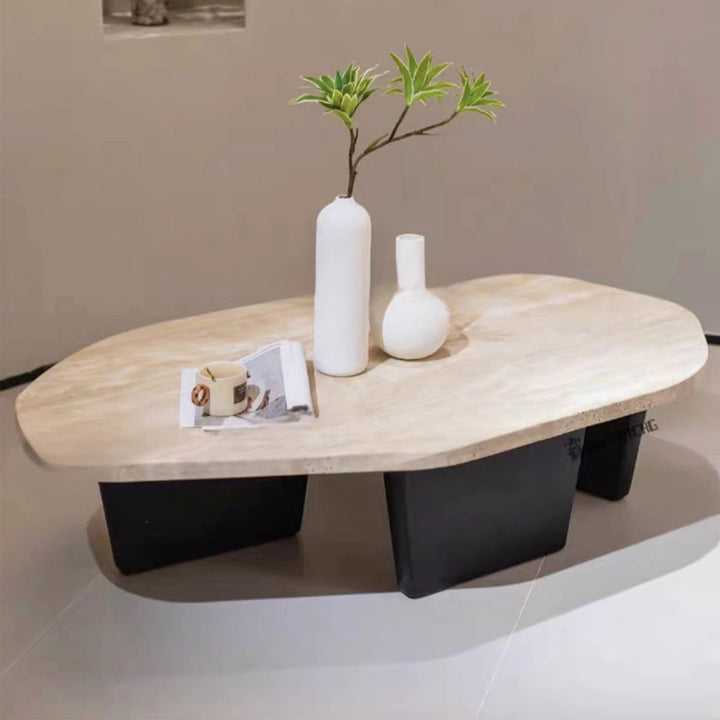 MAS-3795 Masdio Modern Travertine Coffee Table