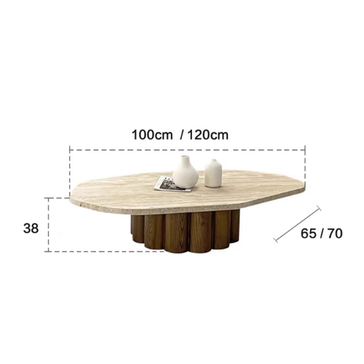 MAS-3795 Masdio Modern Travertine Coffee Table