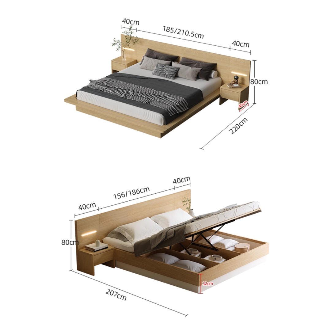 MAS-3798 Masdio Japandi Platform Bedframe
